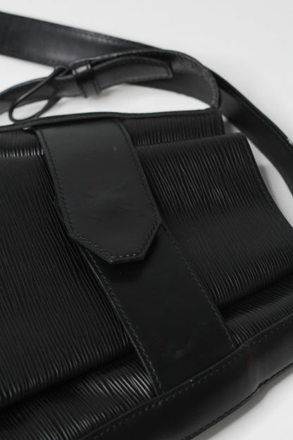 Louis Vuitton Sac d'Epaule Bucket Bag PM Black Leather