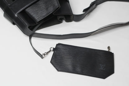 Louis Vuitton Sac d'Epaule Bucket Bag PM Black Leather