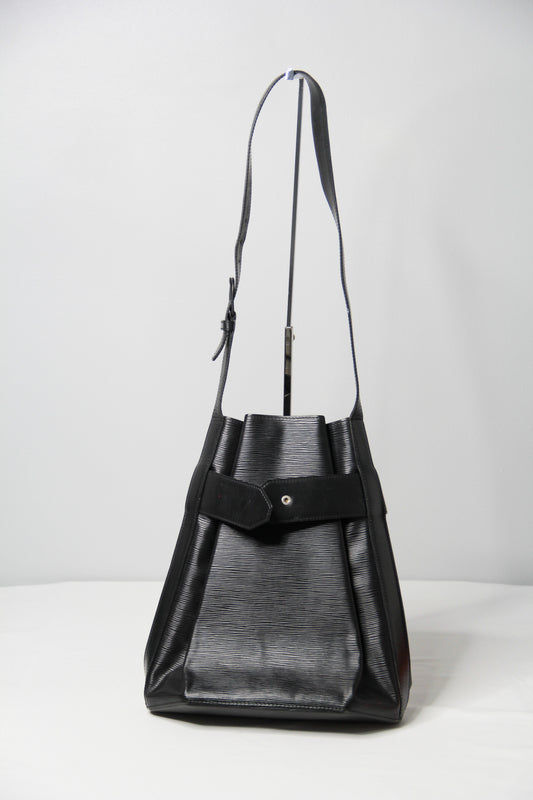 Louis Vuitton Sac d'Epaule Bucket Bag PM Black Leather