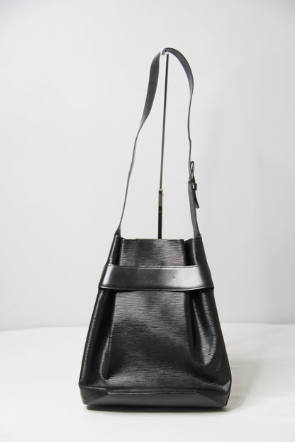 Louis Vuitton Sac d'Epaule Bucket Bag PM Black Leather