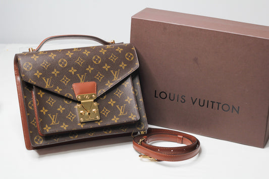 Vintage  Louis Vuitton Monceau Monogram Canvas Hand Bag