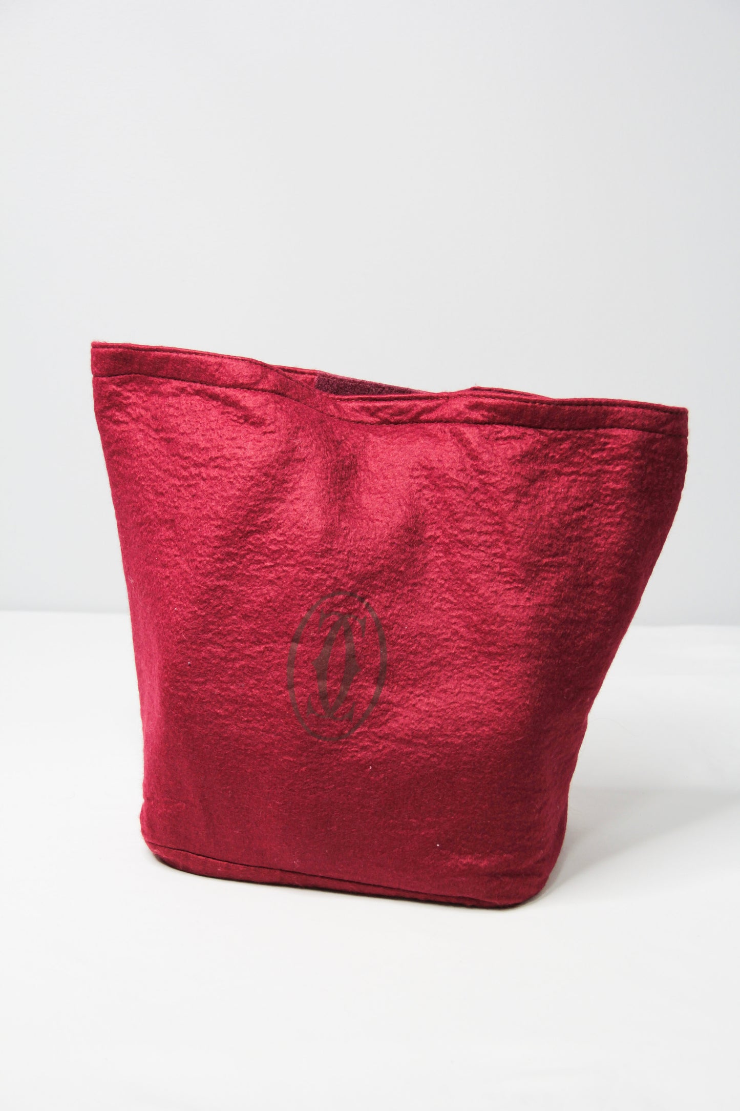 Must de Cartier Drawstring Shoulder Bag Bordeaux Leather