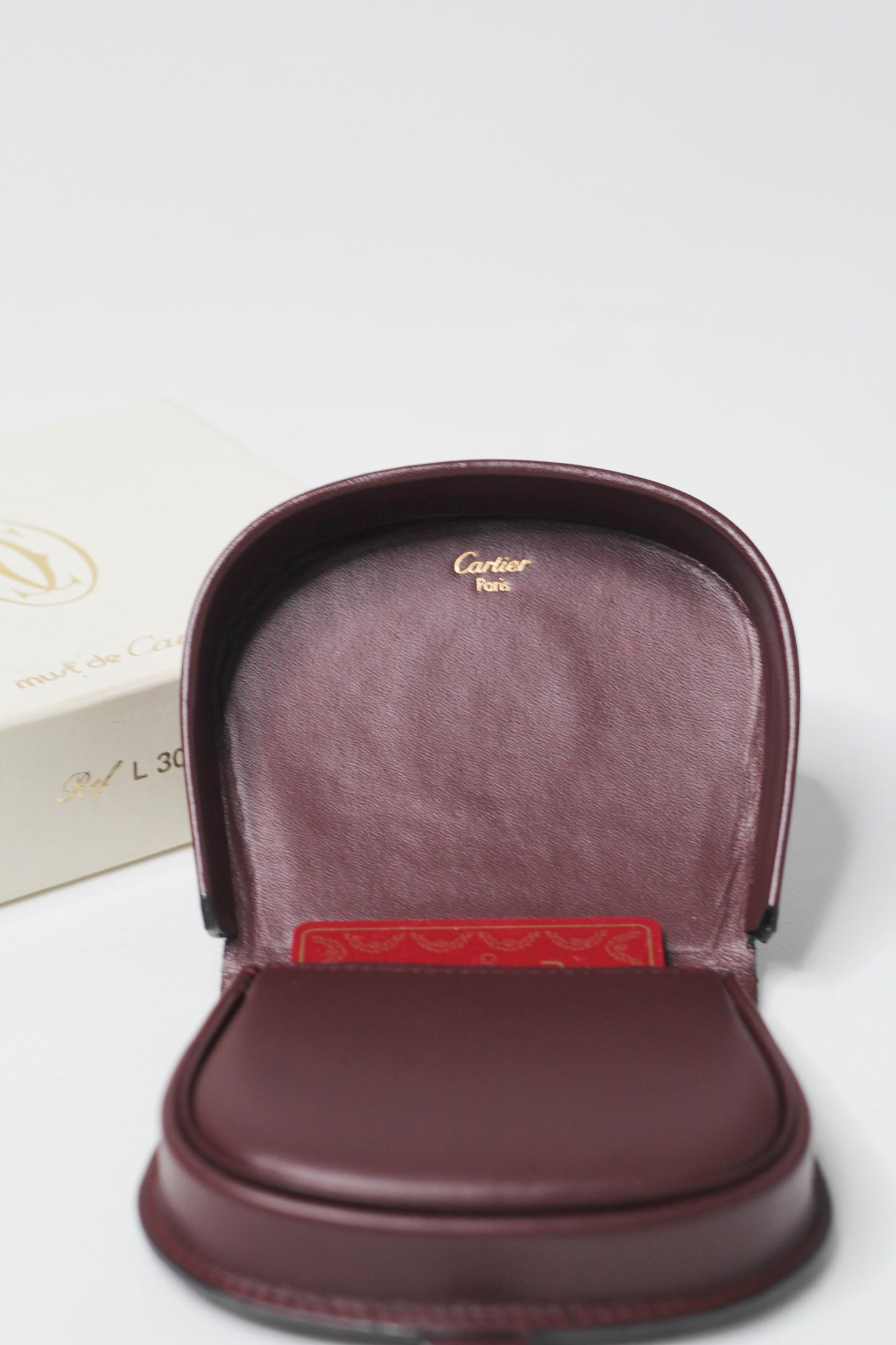 Must de Cartier Burgundy Coin Purse
