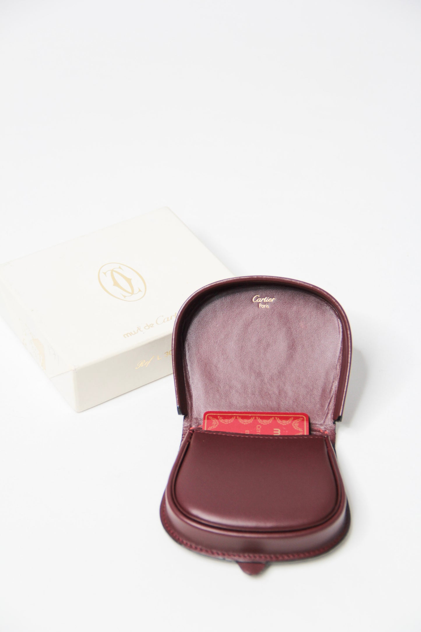 Must de Cartier Burgundy Coin Purse