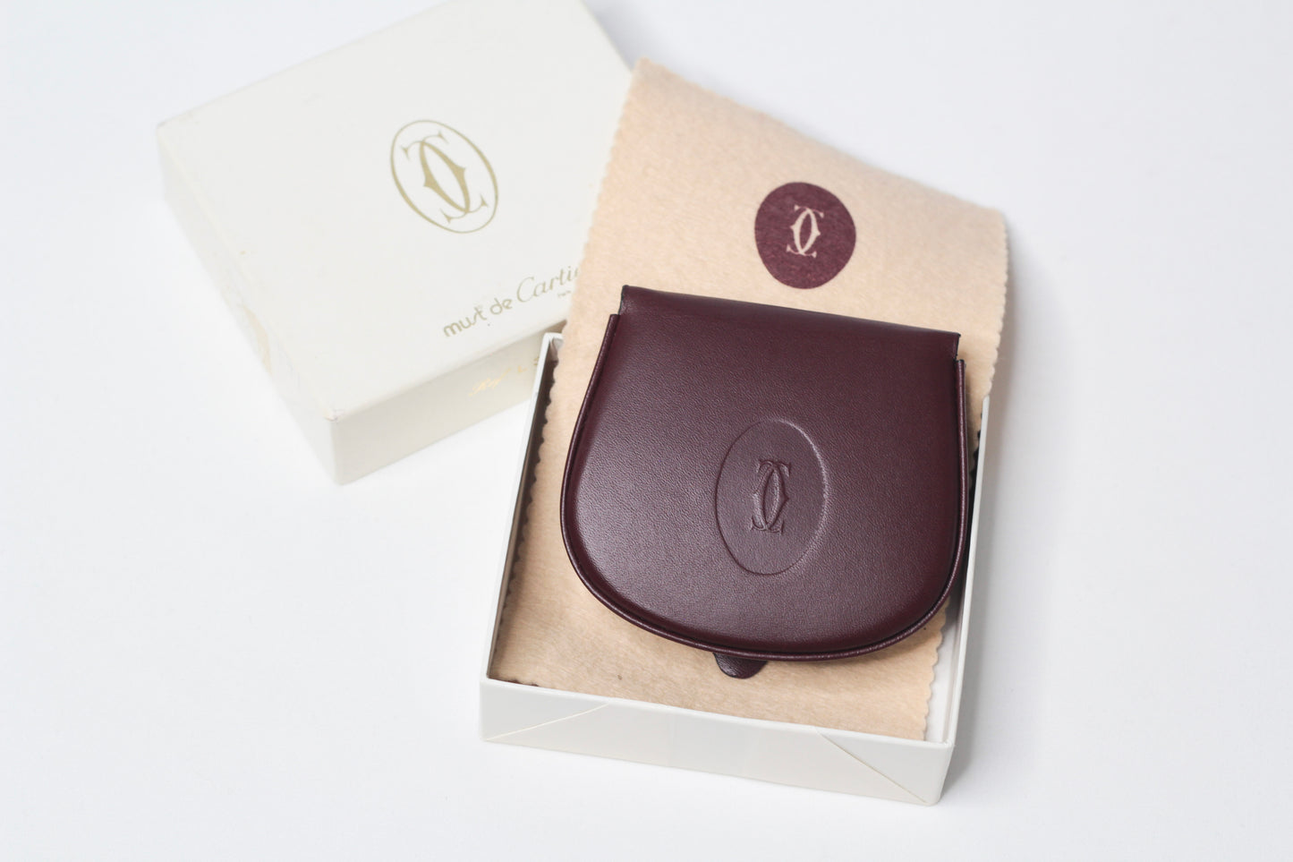 Must de Cartier Burgundy Coin Purse