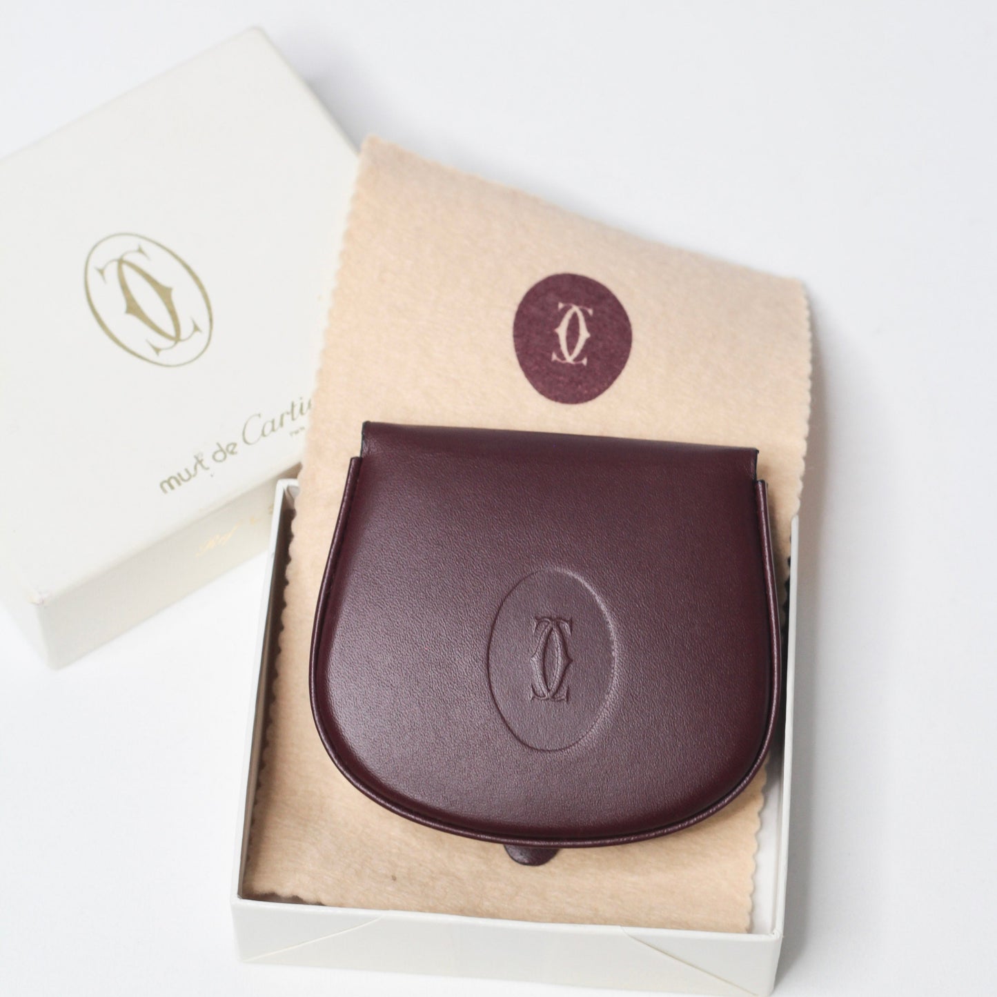 Must de Cartier Burgundy Coin Purse