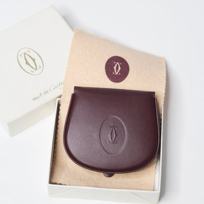 Must de Cartier Burgundy Coin Purse