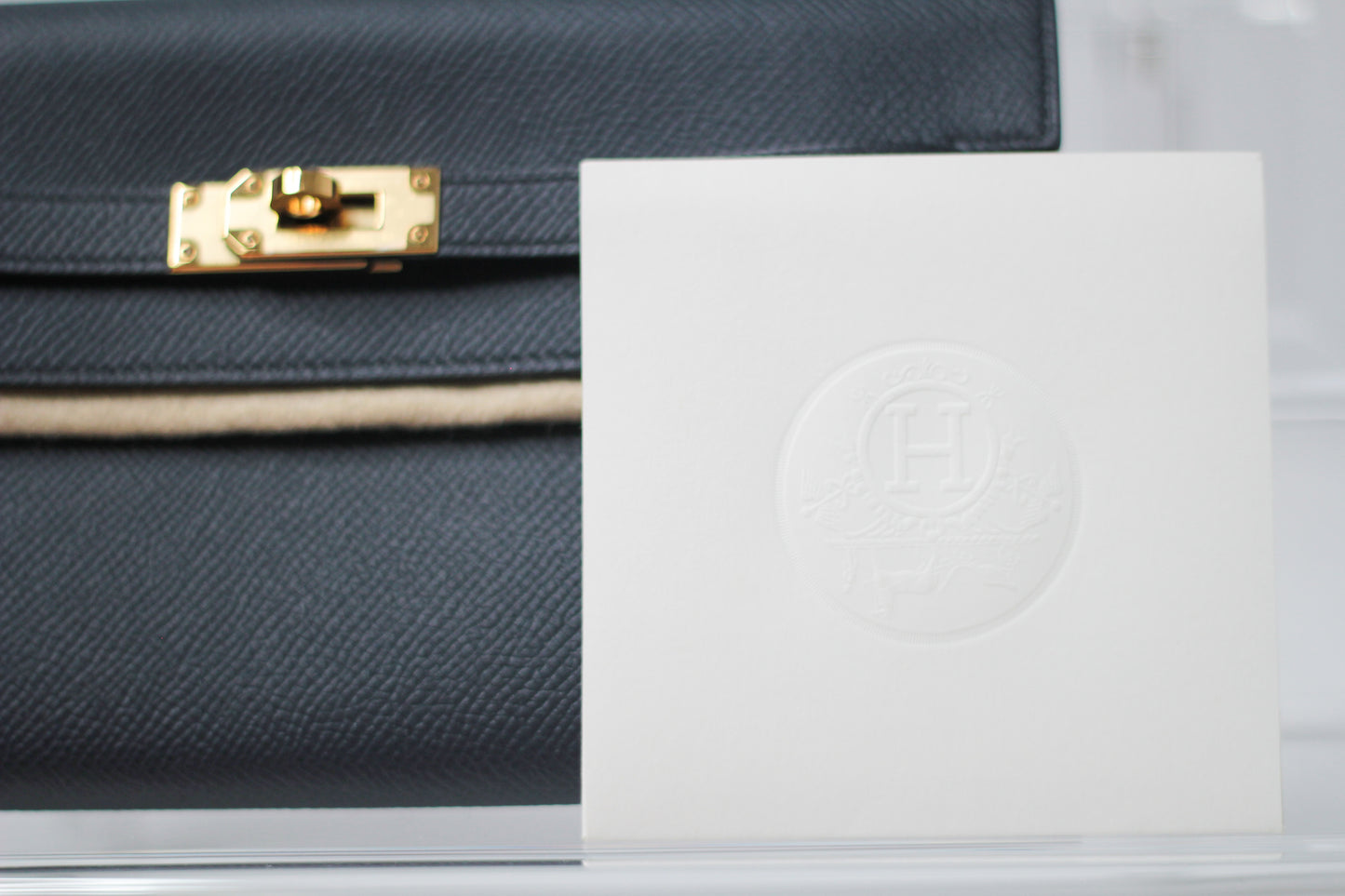 Hermes Kelly To Go Indigo Wallet Epsom
