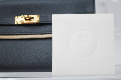 Hermes Kelly To Go Indigo Wallet Epsom