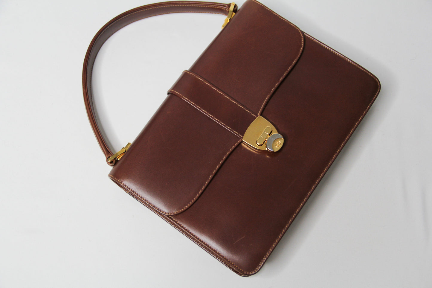 Rare Gucci Handbag Leather Camel