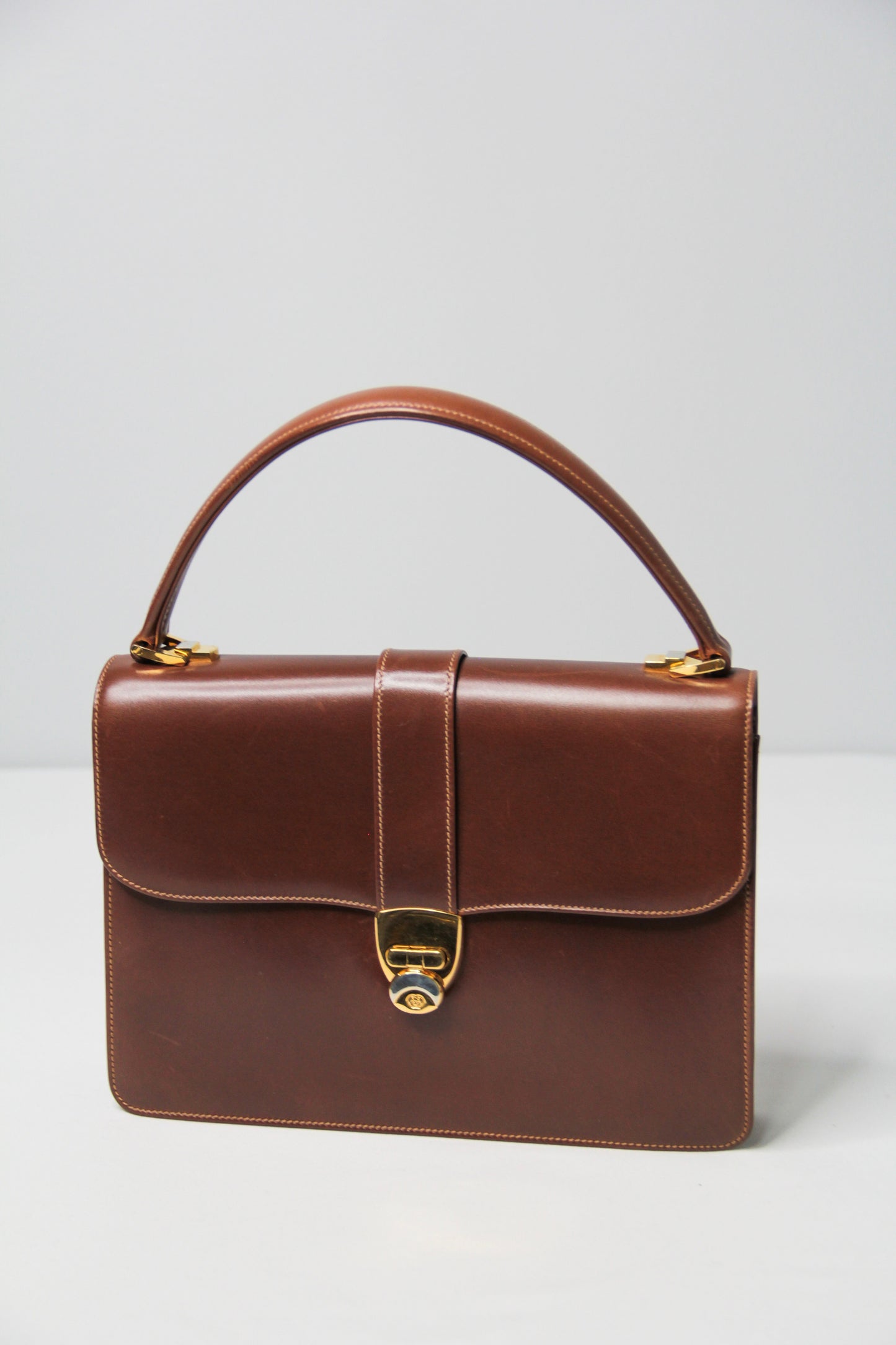 Rare Gucci Handbag Leather Camel