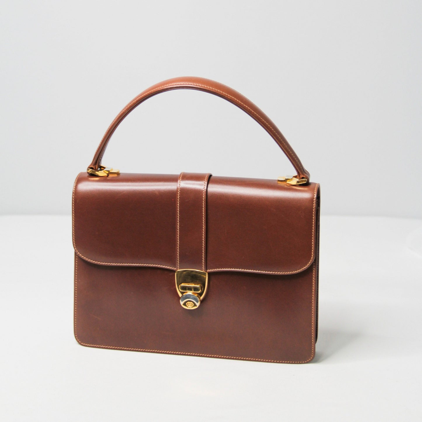 Rare Gucci Handbag Leather Camel