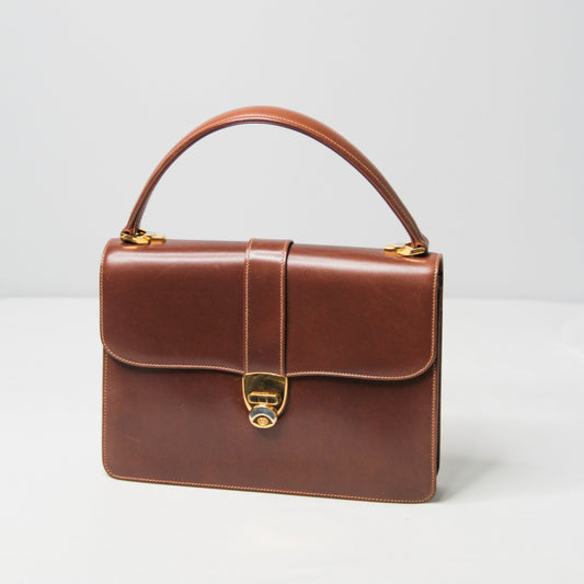 Rare Gucci Handbag Leather Camel
