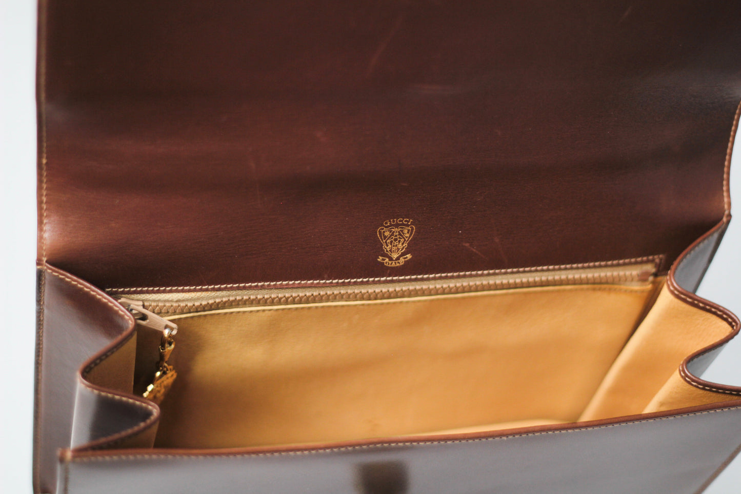Rare Gucci Handbag Leather Camel