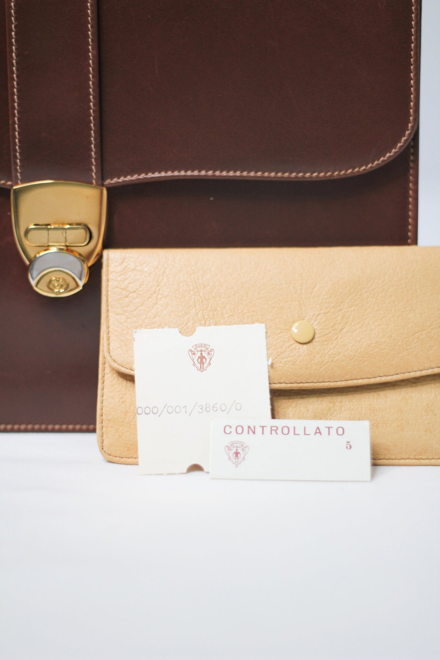 Rare Gucci Handbag Leather Camel