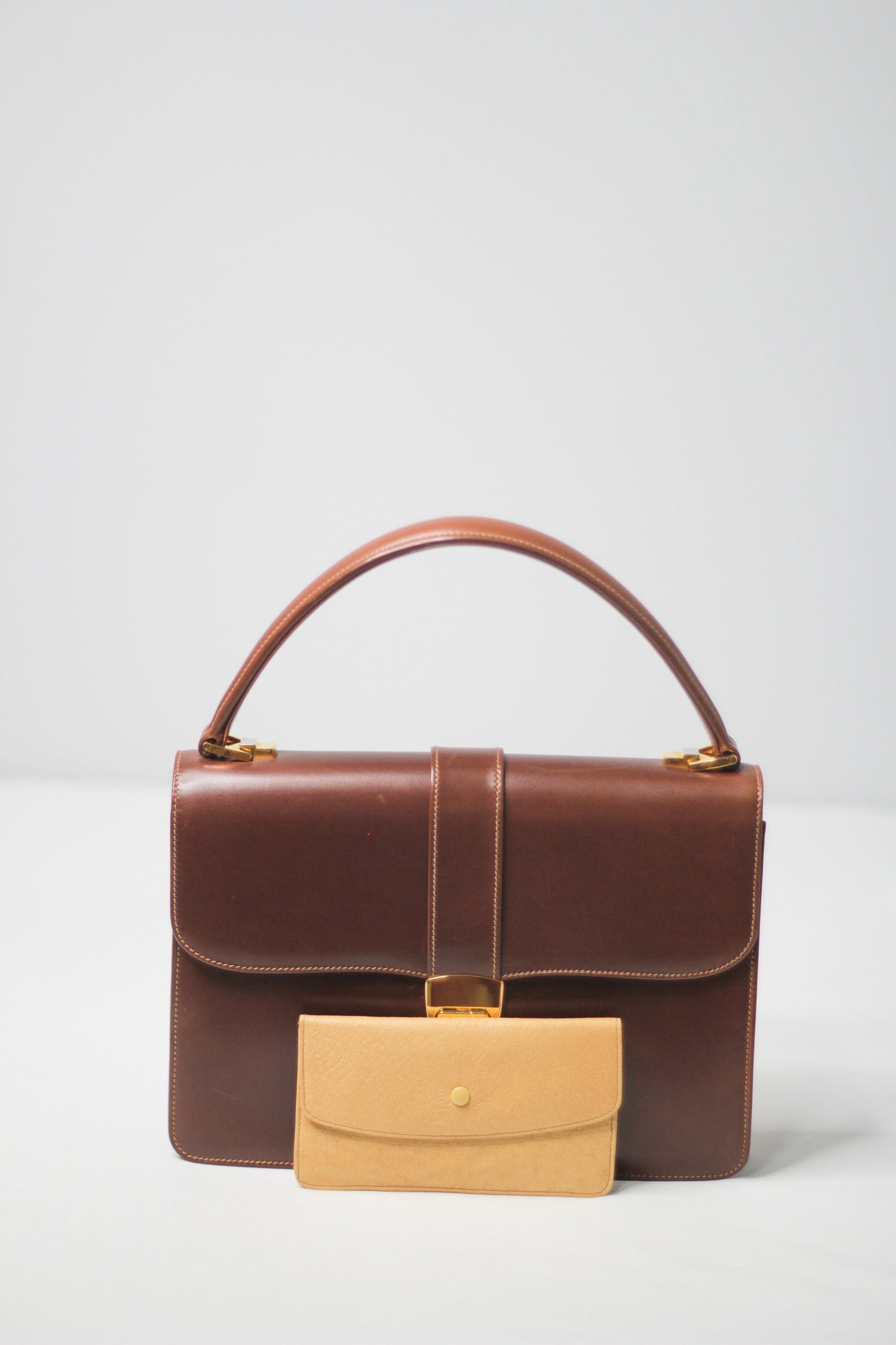 Rare Gucci Handbag Leather Camel