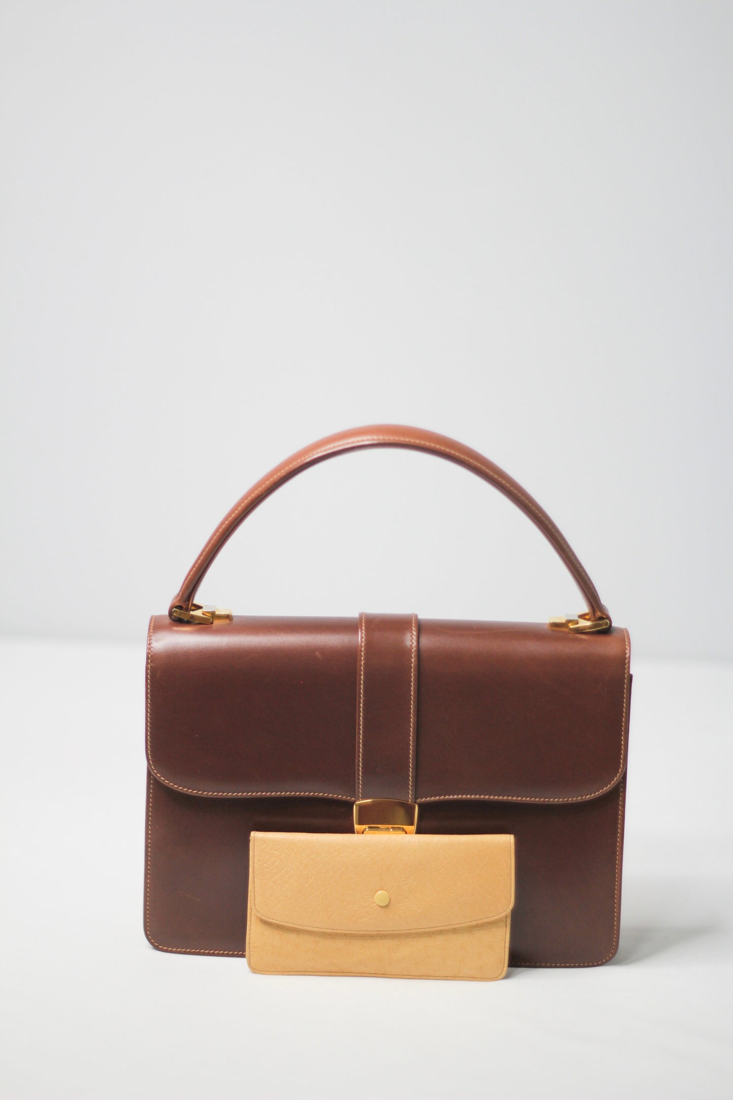 Rare Gucci Handbag Leather Camel