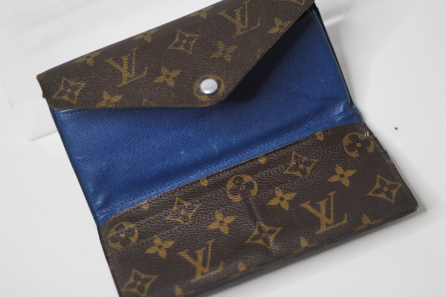 Louis Vuitton Wallet Brown Monogram (blue inside)