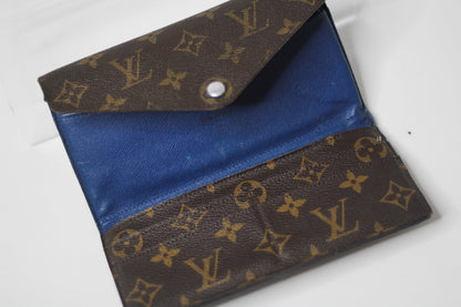 Louis Vuitton Wallet Brown Monogram (blue inside)