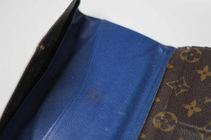 Louis Vuitton Wallet Brown Monogram (blue inside)