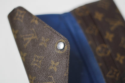 Louis Vuitton Wallet Brown Monogram (blue inside)