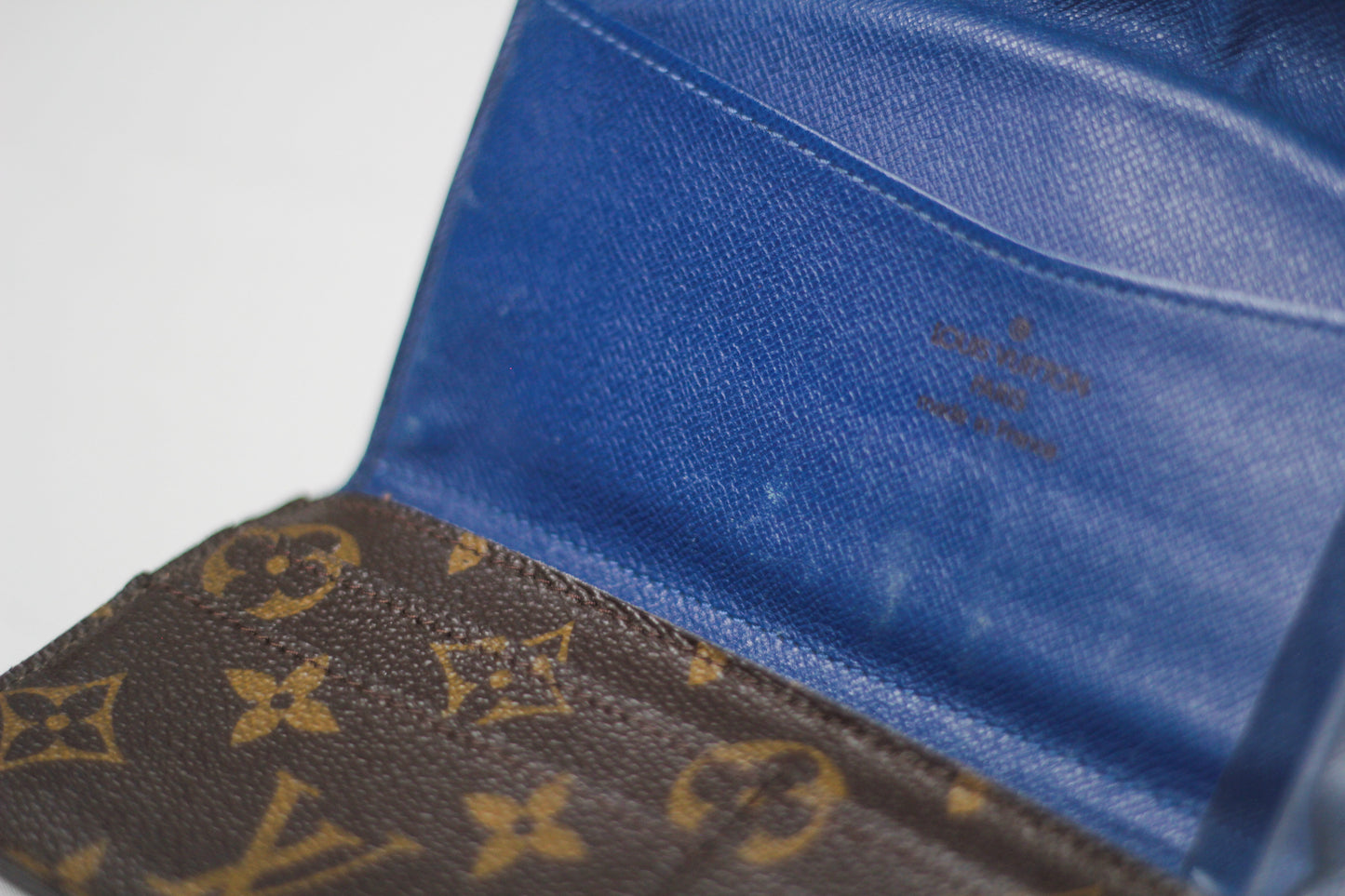 Louis Vuitton Wallet Brown Monogram (blue inside)