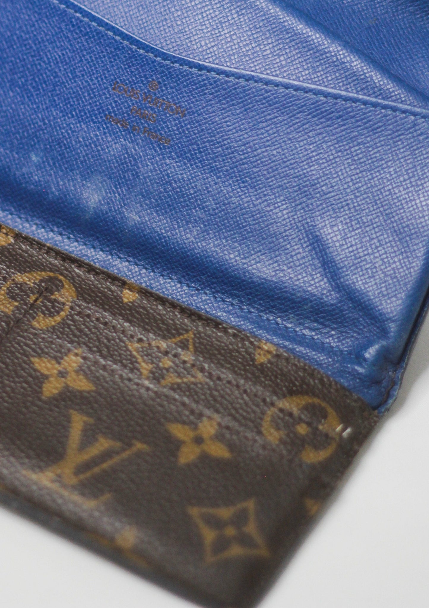 Louis Vuitton Wallet Brown Monogram (blue inside)