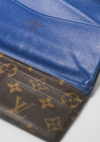 Louis Vuitton Wallet Brown Monogram (blue inside)