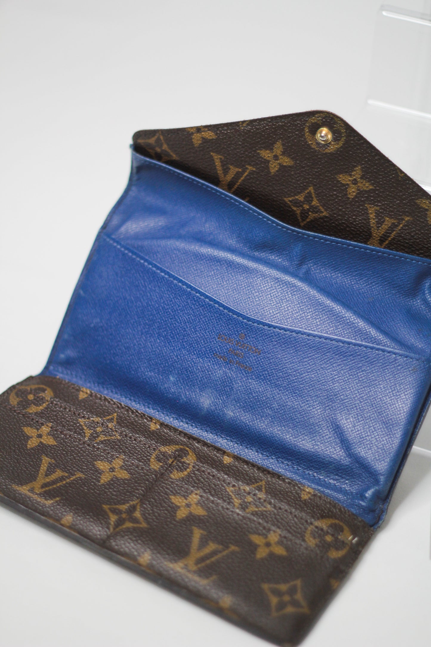 Louis Vuitton Wallet Brown Monogram (blue inside)