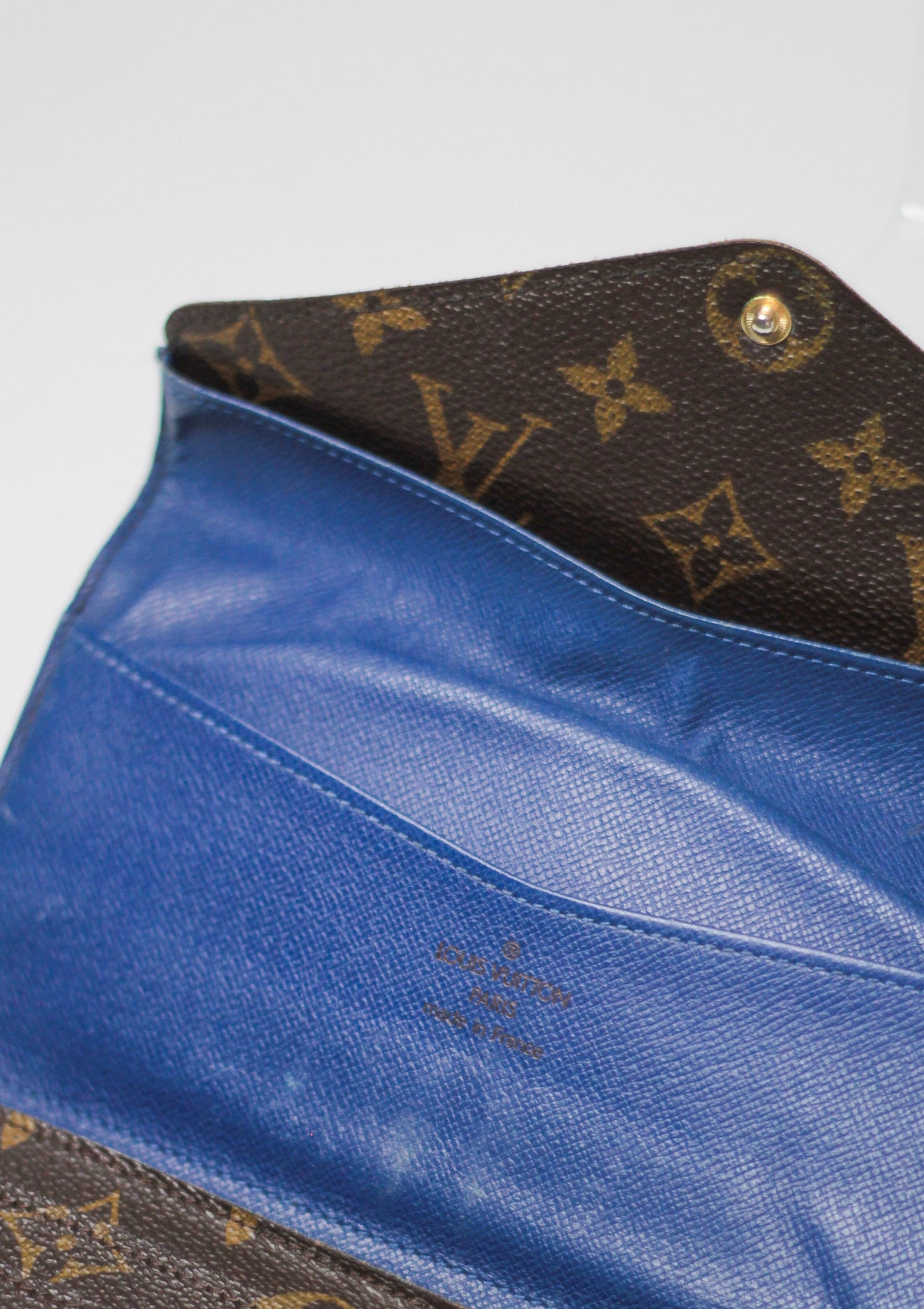 Louis Vuitton Wallet Brown Monogram (blue inside)