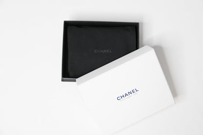 Chanel Timeless Classic Card Holder Quilted Silver leather with Chain – Belt