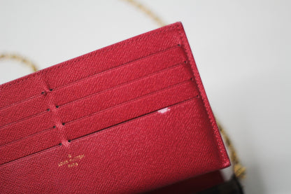 Louis Vuitton Damier Ebene Pochette Felicie Chain Wallet