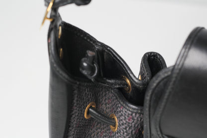 Yves Saint Laurent Vintage Black Hobo Bucket Shoulder Bag