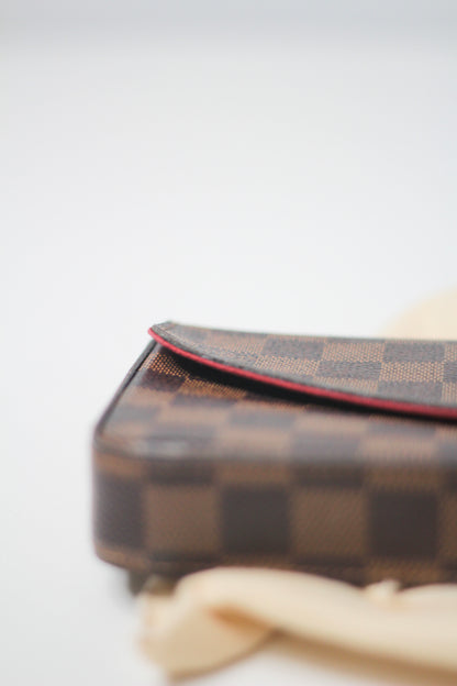 Louis Vuitton Damier Ebene Pochette Felicie Chain Wallet