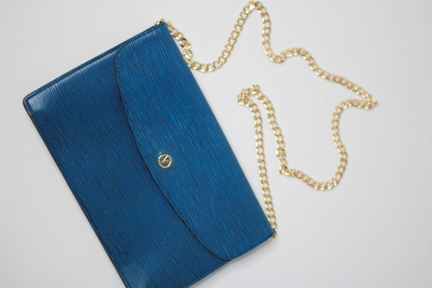 Vintage Louis Vuitton Blue Clutch Bag