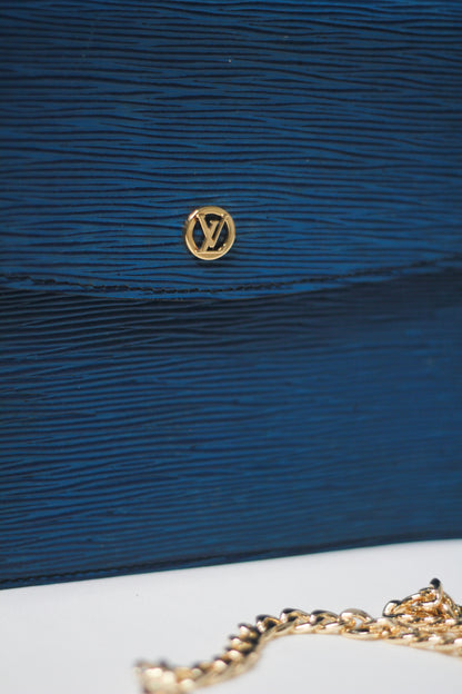 Vintage Louis Vuitton Blue Clutch Bag