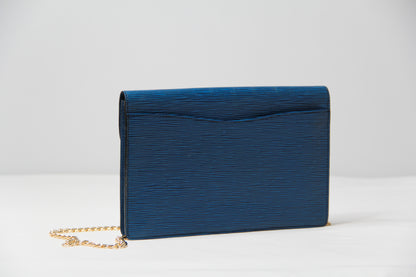 Vintage Louis Vuitton Blue Clutch Bag