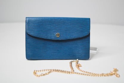 Vintage Louis Vuitton Blue Clutch Bag
