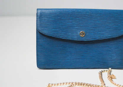 Vintage Louis Vuitton Blue Clutch Bag