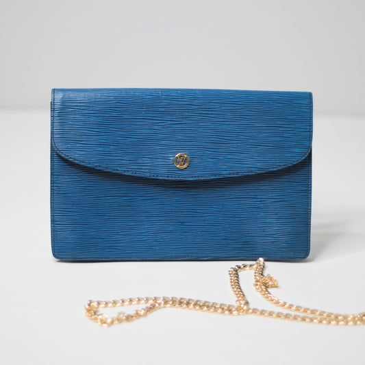 Vintage Louis Vuitton Blue Clutch Bag