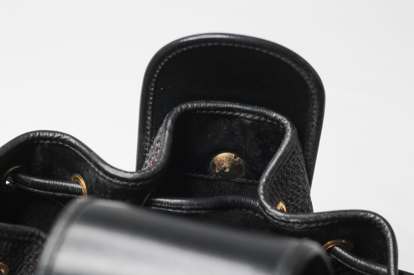 Yves Saint Laurent Vintage Black Hobo Bucket Shoulder Bag