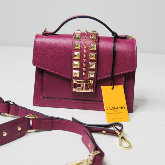 Valentino Titti Palmellato Studded Leather Top Handle Bag