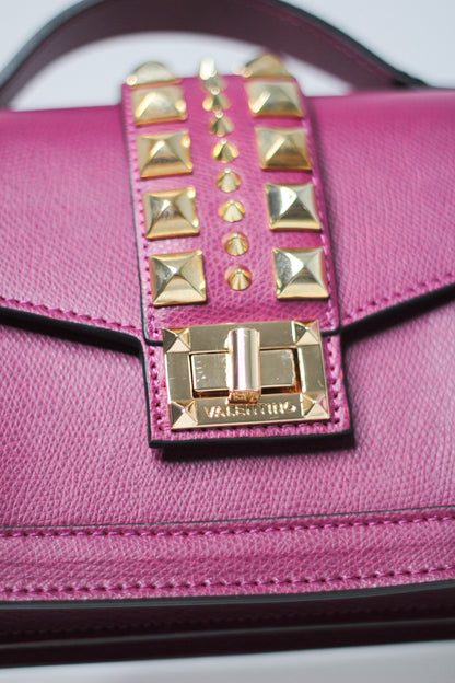 Valentino Titti Palmellato Studded Leather Top Handle Bag