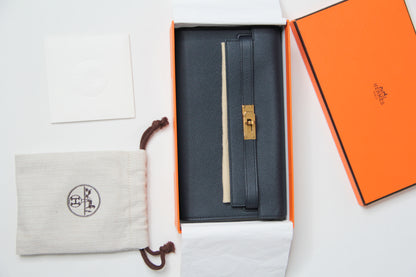 Hermes Kelly To Go Indigo Wallet Epsom