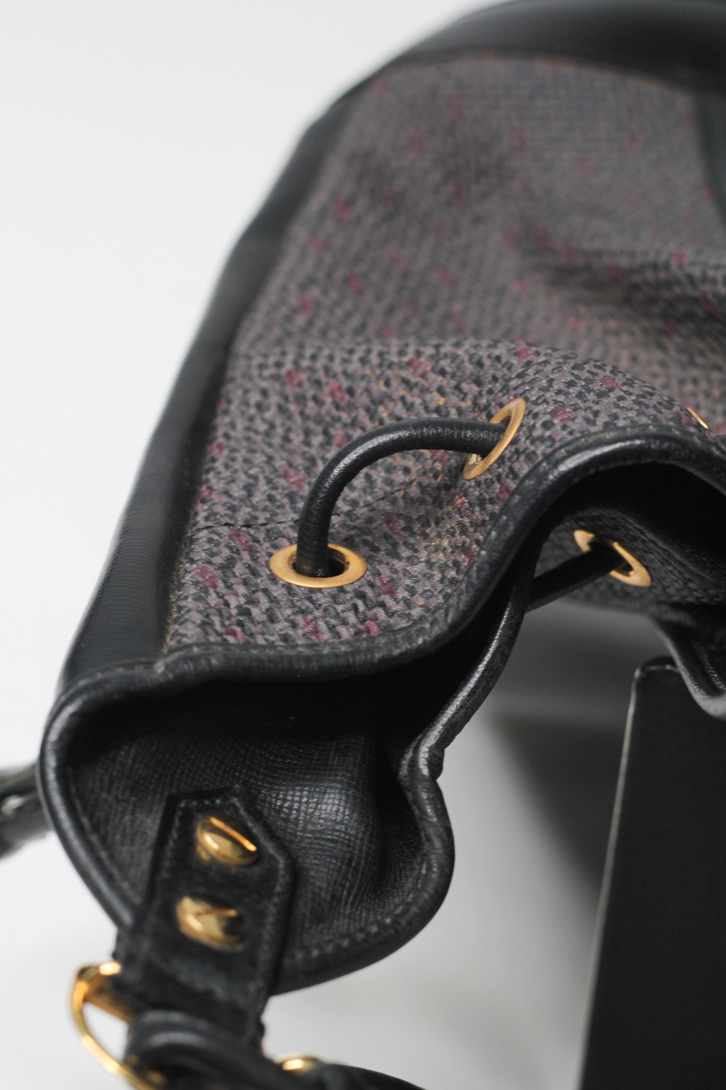 Yves Saint Laurent Vintage Black Hobo Bucket Shoulder Bag