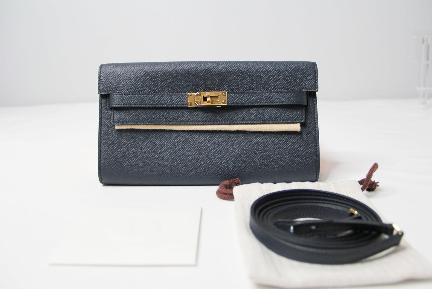 Hermes Kelly To Go Indigo Wallet Epsom