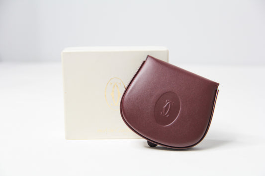 Must de Cartier Burgundy Coin Purse
